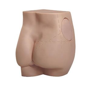 The operation process of the buttock injection practice model