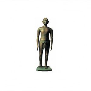 168cm antique acupuncture bronze figure